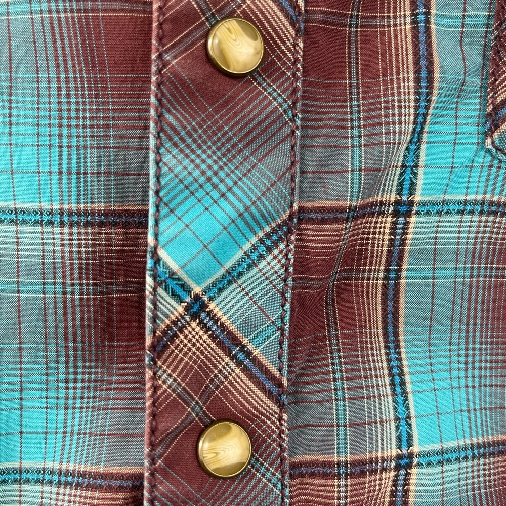 Wrangler Retro western style snap front shirt. Size large GUC - Picture 5 of 7